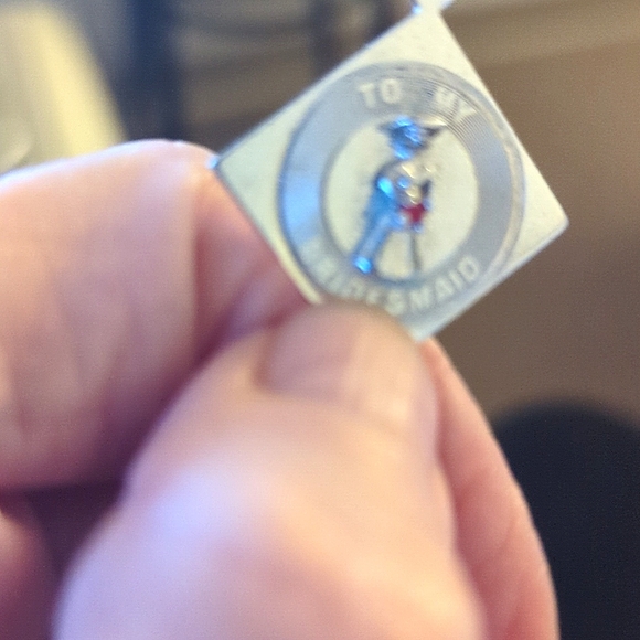 60s Sterling Bridesmaid charm - Picture 3 of 3